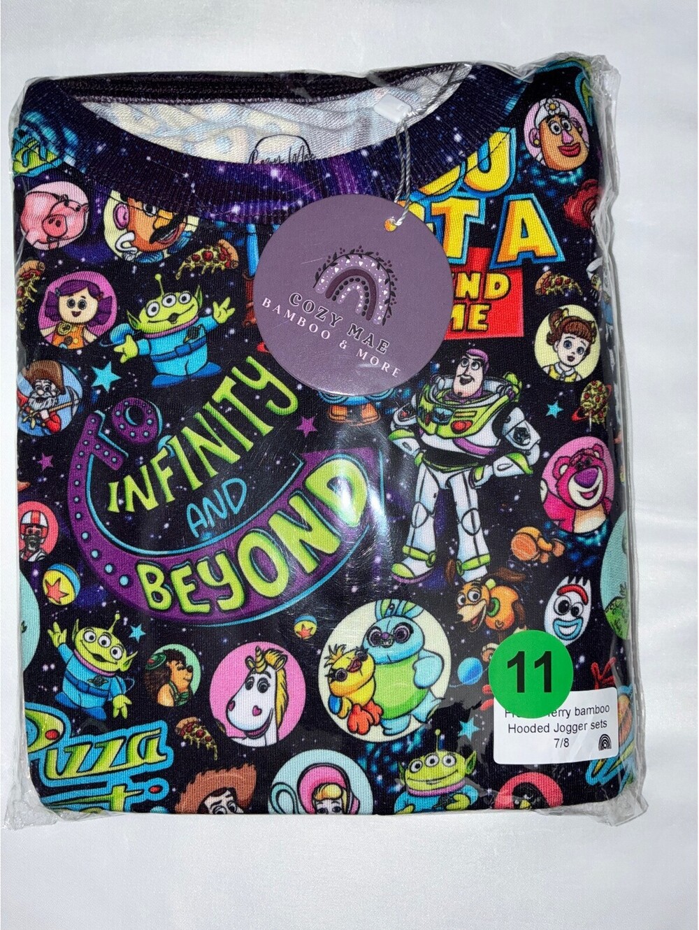 Cozy Mae Bamboo Toy Story French Terry Jogger Set 7/8 NWT
